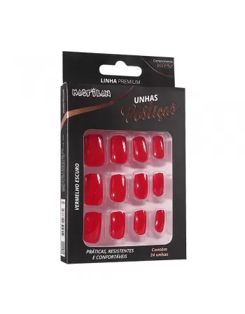 UNHAS POST VERMELHO ESCURO 12P UP308A