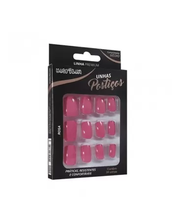 UNHAS POSTICAS ROSA 12PC UP301A