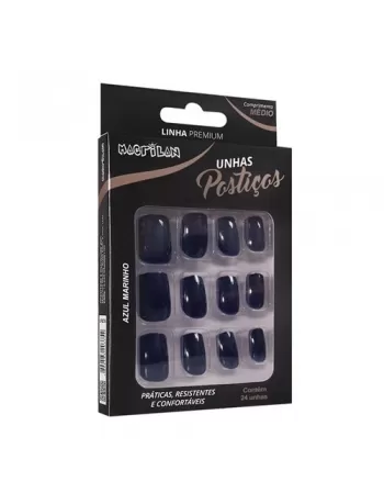 UNHAS POSTI AZUL MARINHO 12PC UP310A