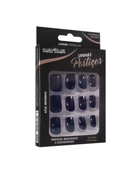 UNHAS POSTI AZUL MARINHO 12PC UP310A