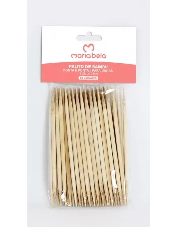 PALITO BAMBU P/MANICURE 14 CM X 4 MM PCT. C/ 50 UNIDS