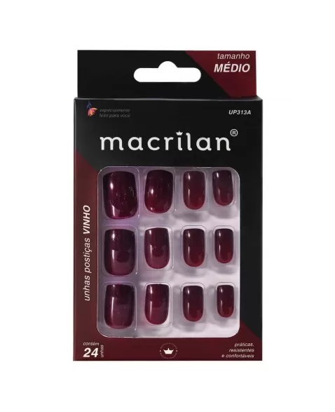 UNHAS POSTICAS VINHO 24 PC UP313A