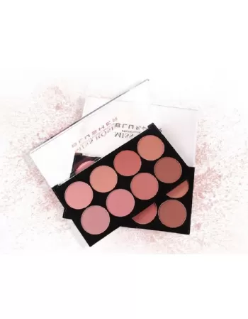 7004-076N: PALETA DE BLUSH 8 TONS MATTE E C/ BRILHO MISS ROSE