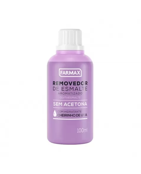 REMOVEDOR DE ESMALTE AROMATIZADO UVA FARMAX 100ML E12