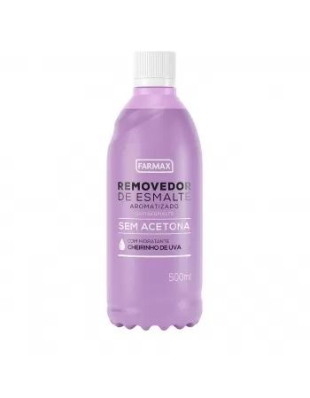 REMOVEDOR DE ESMALTE AROMATIZADO UVA FARMAX 500ML