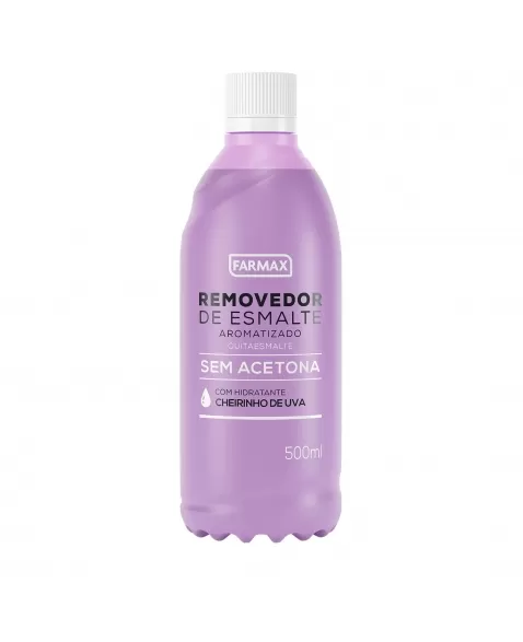 REMOVEDOR DE ESMALTE AROMATIZADO UVA FARMAX 500ML