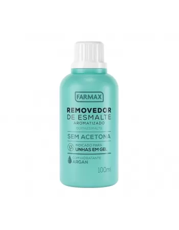 REMOVEDOR ESMALTE SEM ACETONA AROMATIZADO ARGAN FARMAX 100