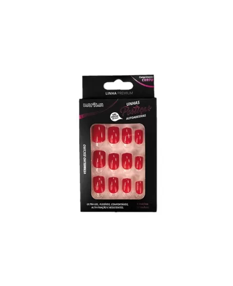 UNHAS POST VERMELHO ESCURO 24P UP208B