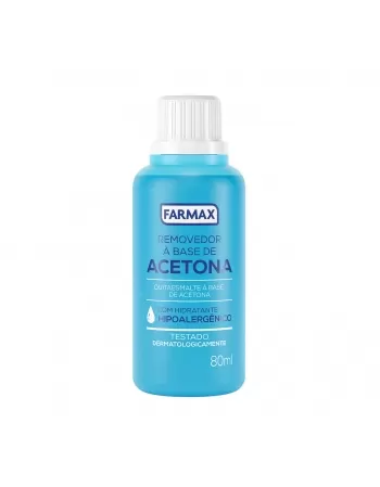 REMOVEDOR ESMALTE COM ACETONA FARMAX 80ML