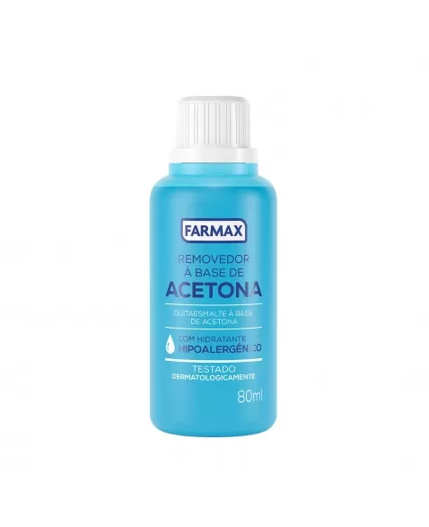 REMOVEDOR ESMALTE COM ACETONA FARMAX 80ML