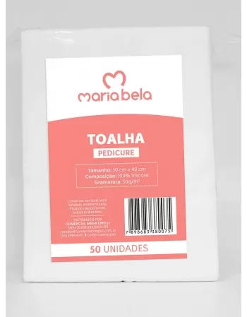 TOALHA VISCOSE PEDICURE 50 GRAMAS 30CM X 40CM - PCT.50 UNIDS. X