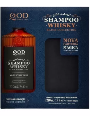 QOD KIT SHAMPOO WHISKY 220ML + CARTEIRA MAGICA