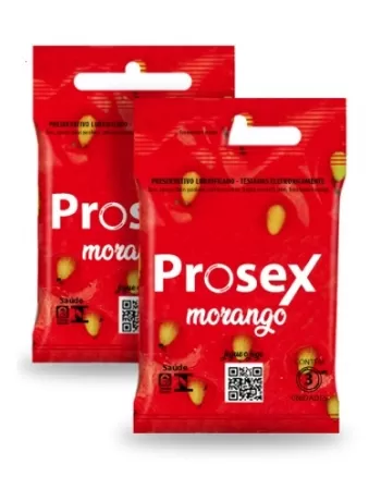 PROSEX PRESERVATIVO MORANGO 48X3UN