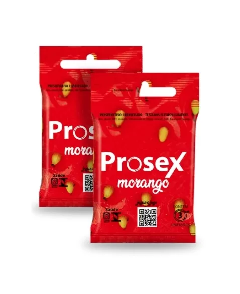 PROSEX PRESERVATIVO MORANGO 48X3UN