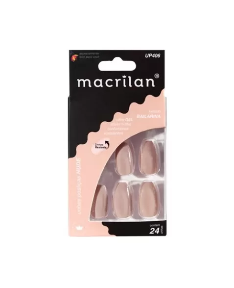 UNHAS POSTIÇAS BAILARINA NUDE UP406 - MACRILAN