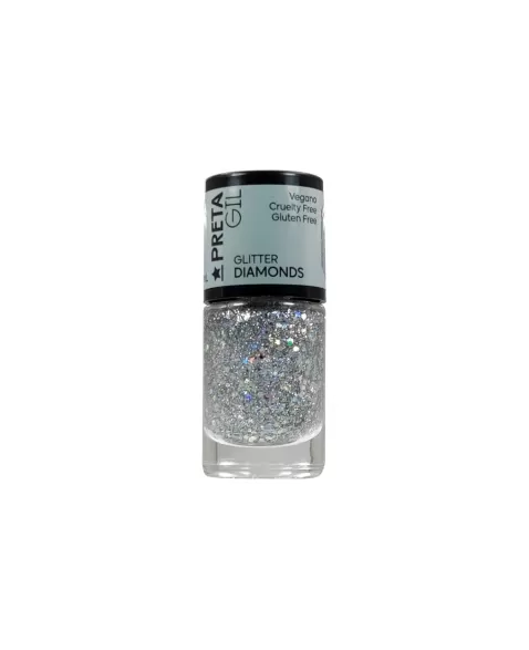 ESMALTE PRETA GIL GLITTER DIAOMONDS 10ML