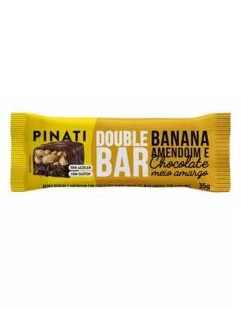 32X35G PINATI DOUBLE BAR BANANA AMENDOIM E CHOCOLATE MEIO AMARGO