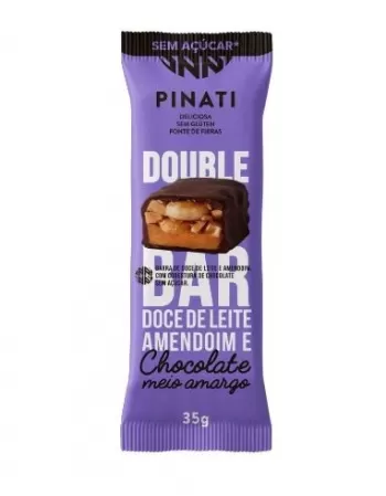 32X35G BARRA PINATI DOUBLE BAR DOCE DE LEITE AMENDOIM E CHOCOLATE MEIO AMARGO