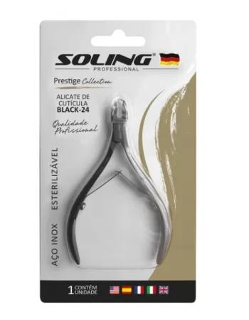 ALICATE DE CUTICULA SOLING REF 369 BLACK - 24